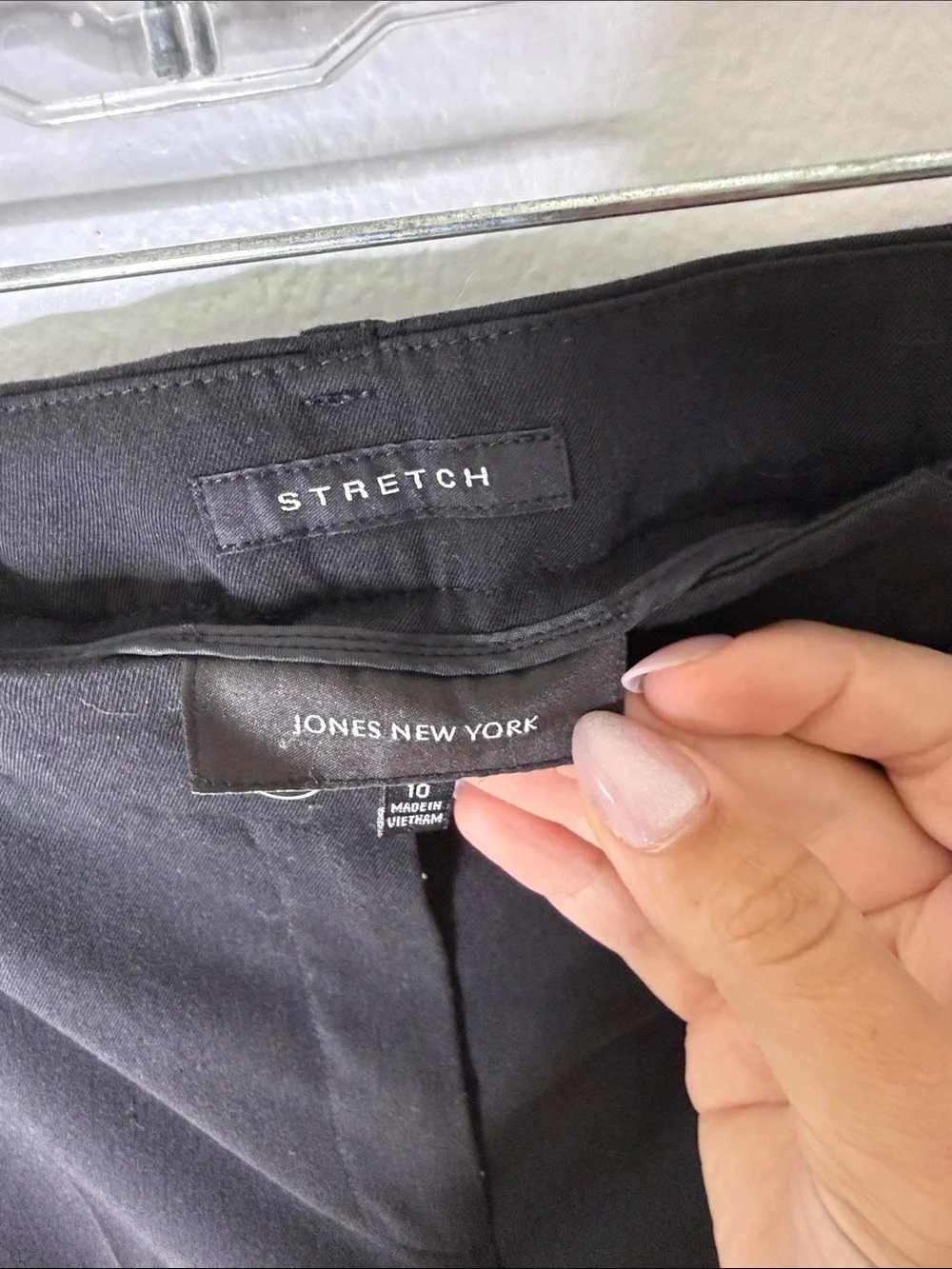 Jones New York Black Stretch Dress Pants Size 10